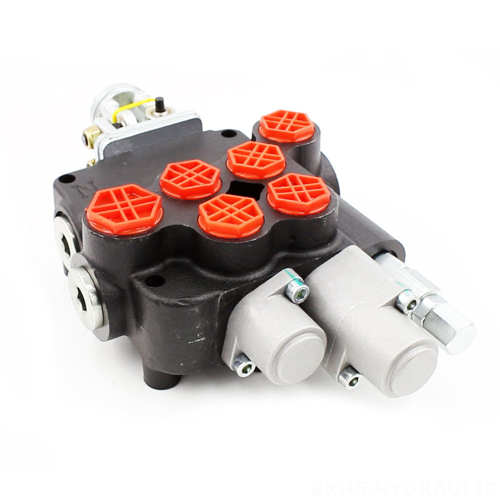 P80-G12-G34 Manual and Joystick 2 Spool Monoblock Directional Valve cover photo